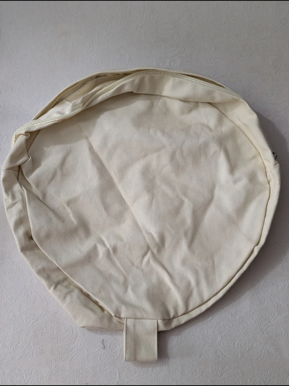 Hihealer Mandala Round Stool Slipcover Beige Cotton 15in Elasticized